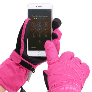 Women's Storm Touchscreen Winter Gloves and Scarf Set (Pink)